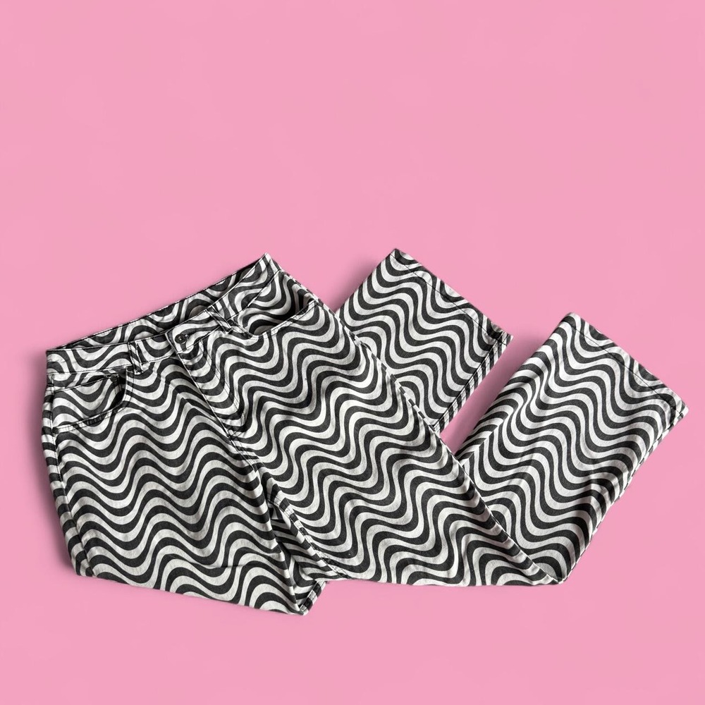 Ragged Priest Black & White Striped Denim Jeans